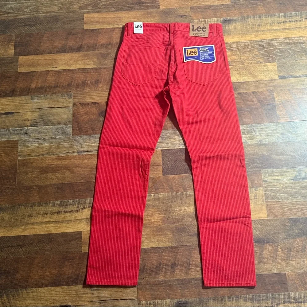 NWT Lee x Alife Collab Red Pinstripe Tapered Leg Jeans 32x32
